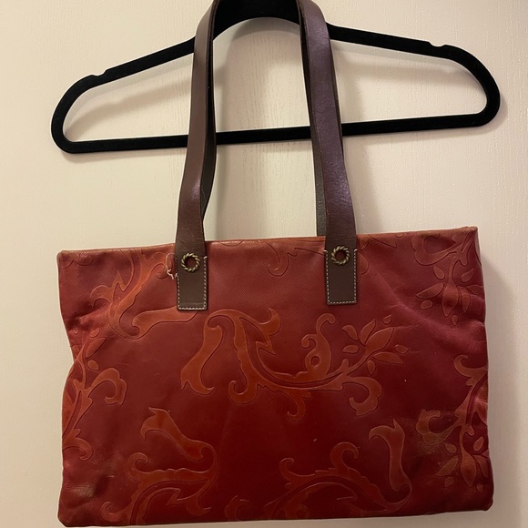 FALOR Le Borse Red Genuine Leather Tote - Picture 8 of 8